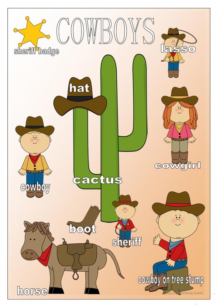Cover For Cowboy Worksheets