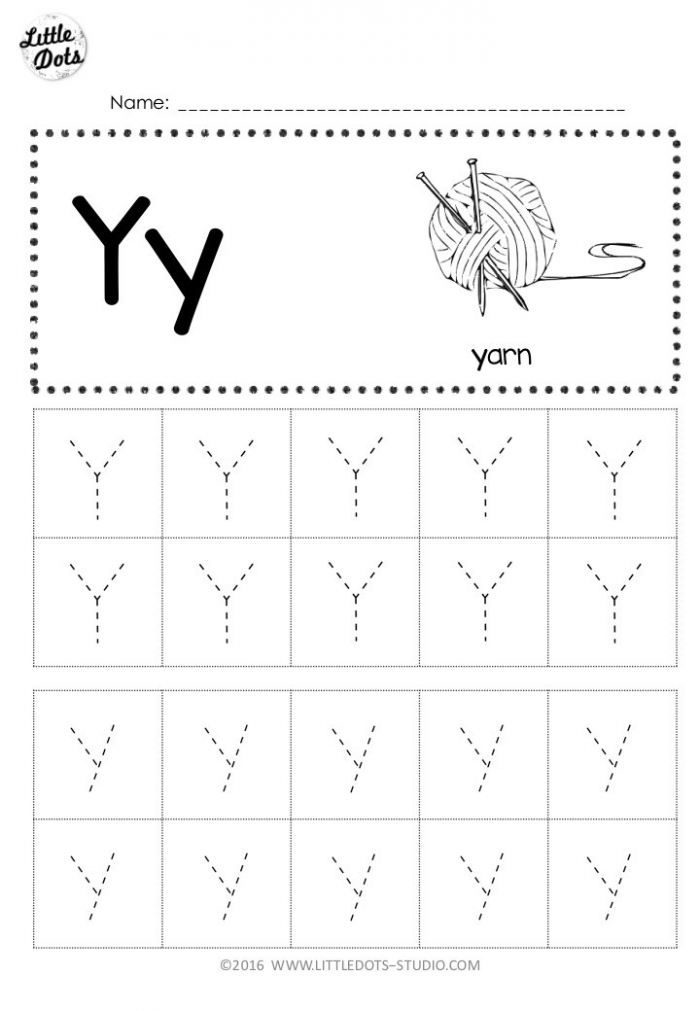 Free Letter Y Tracing Worksheets