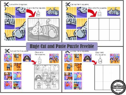 Cut And Paste Puzzle Freebies