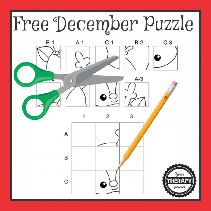 December Cut And Paste Puzzle