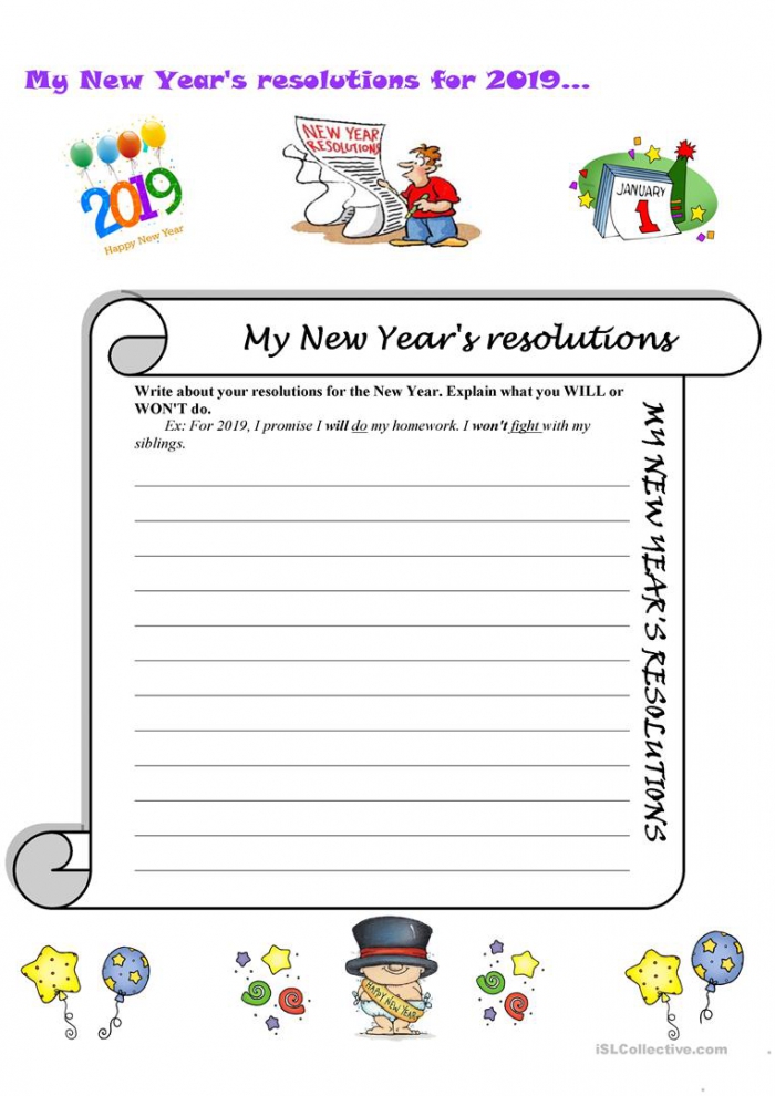 My New Years Resolutions