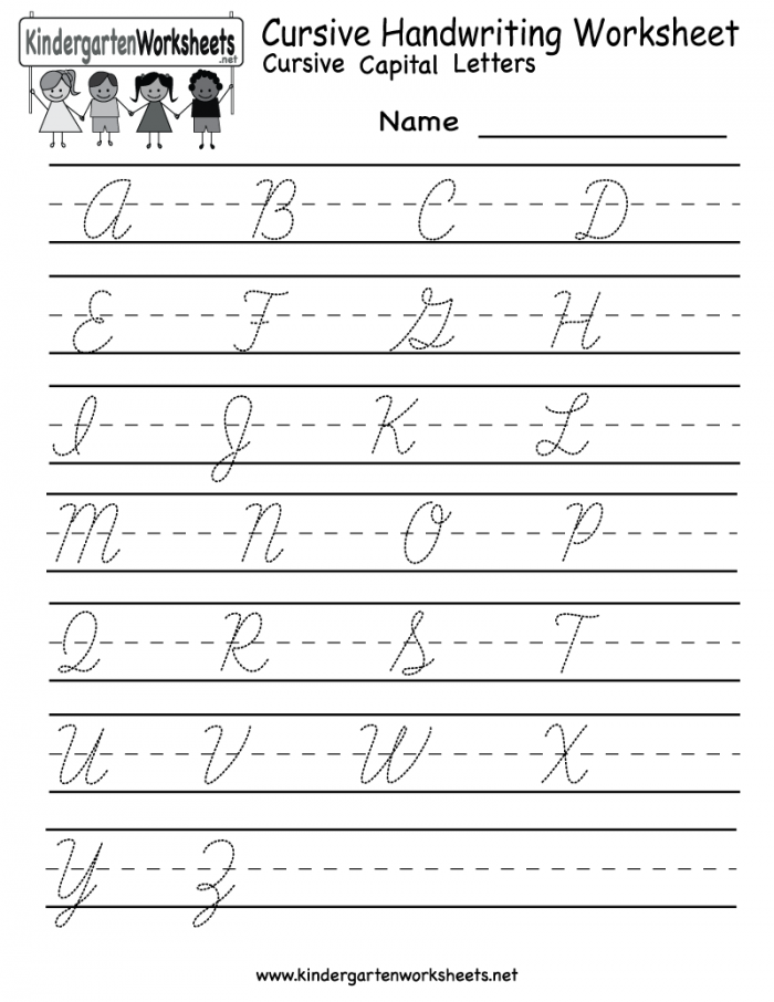 assignment in cursive writing