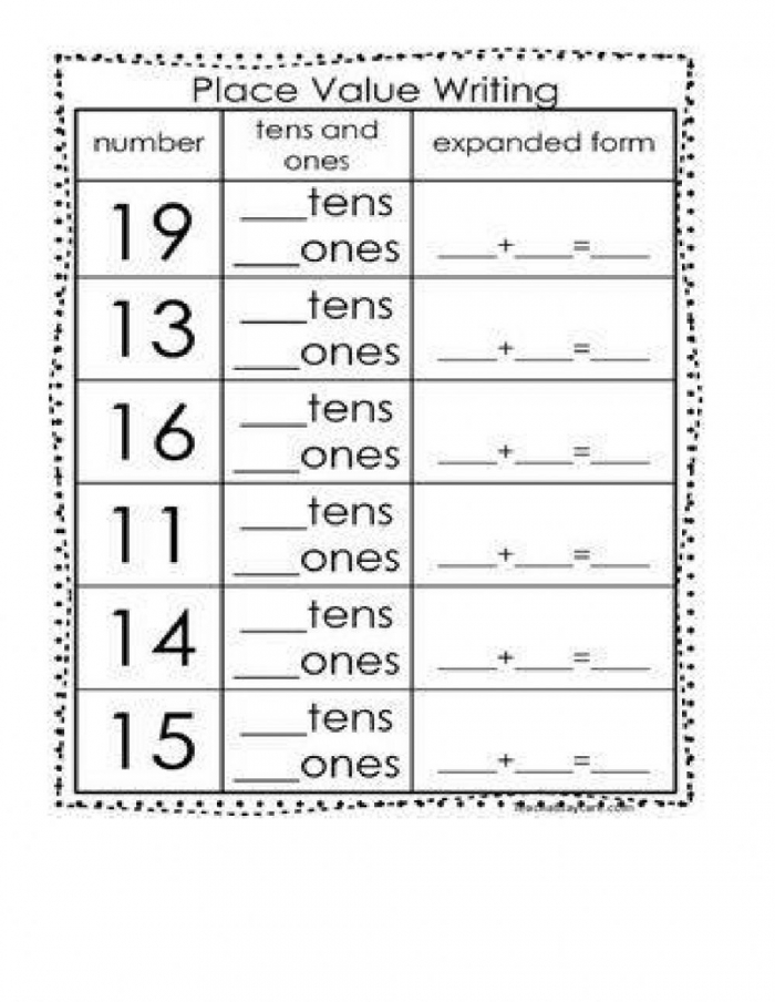 Place Value Worksheets - Tens And Ones - Worksheets Day