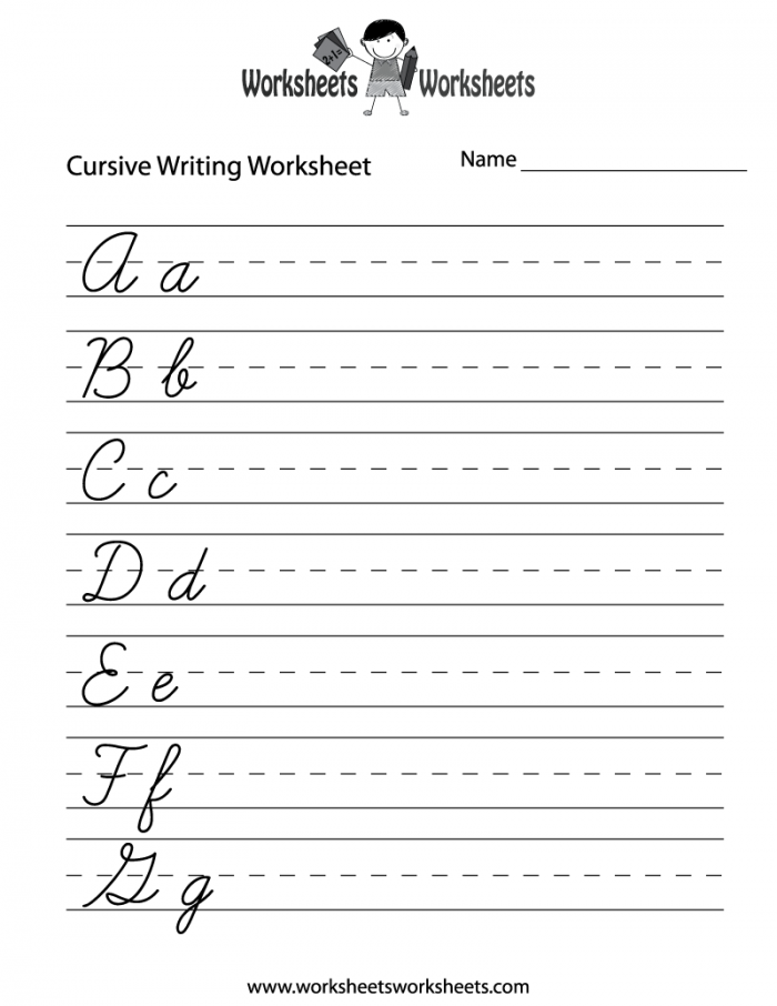 Handwriting Free Printable Worksheets